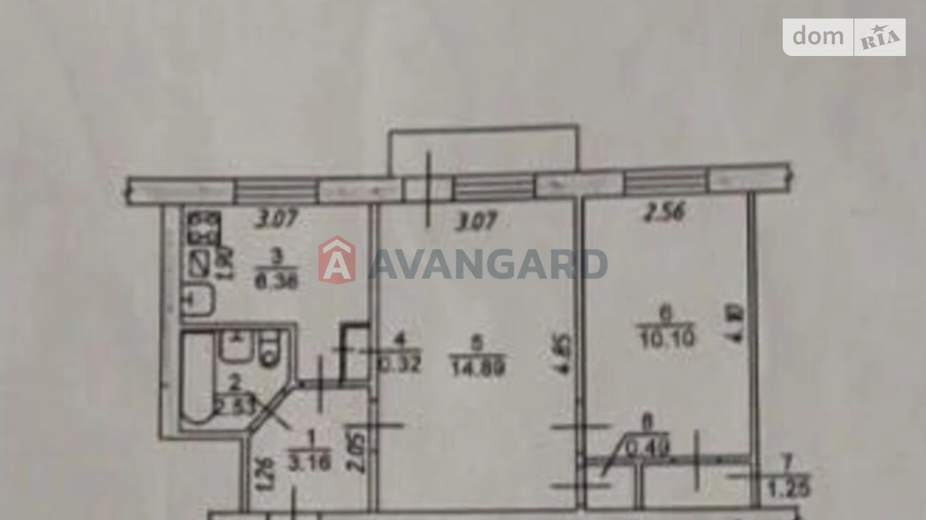 2-комнатная квартира 39.85 кв. м в Запорожье, ул. Космическая - фото 2