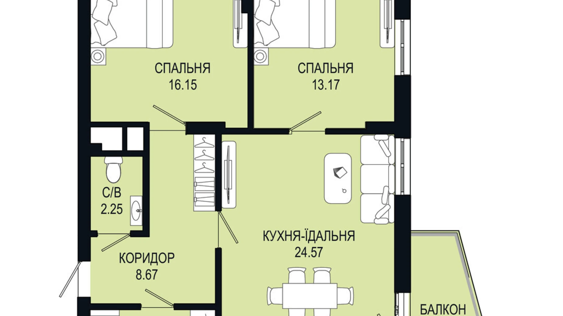 Продається 2-кімнатна квартира 69 кв. м у Львові, вул. Щурата - фото 2