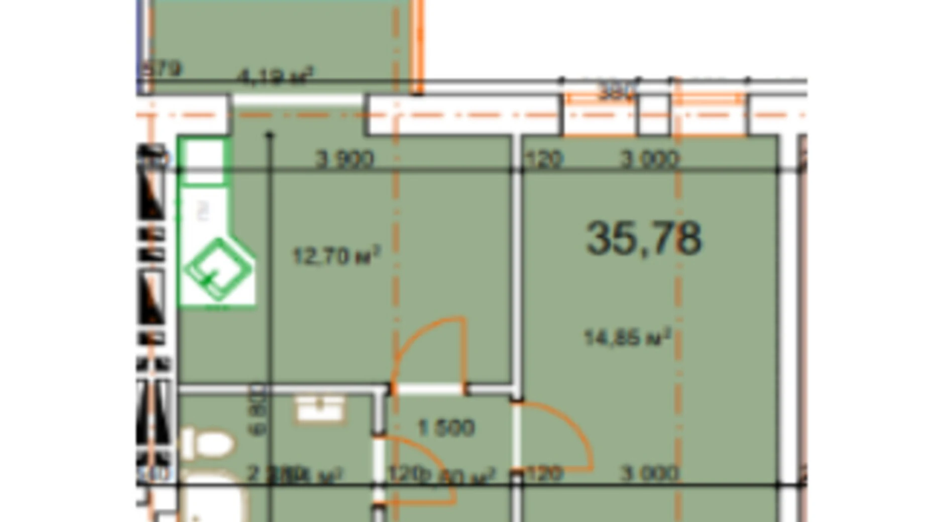 Продается 1-комнатная квартира 35.78 кв. м в Калуше, ул. Малицкой - фото 2