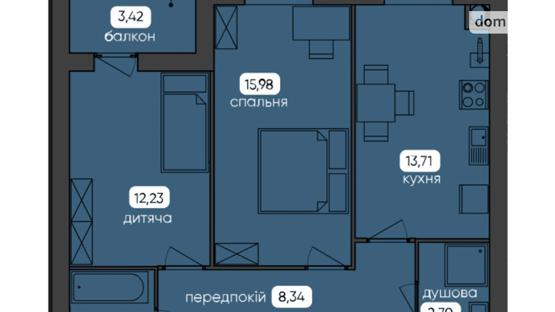 Продается 2-комнатная квартира 65.67 кв. м в Житомире, ул. Большая Бердичевская, 50А - фото 3