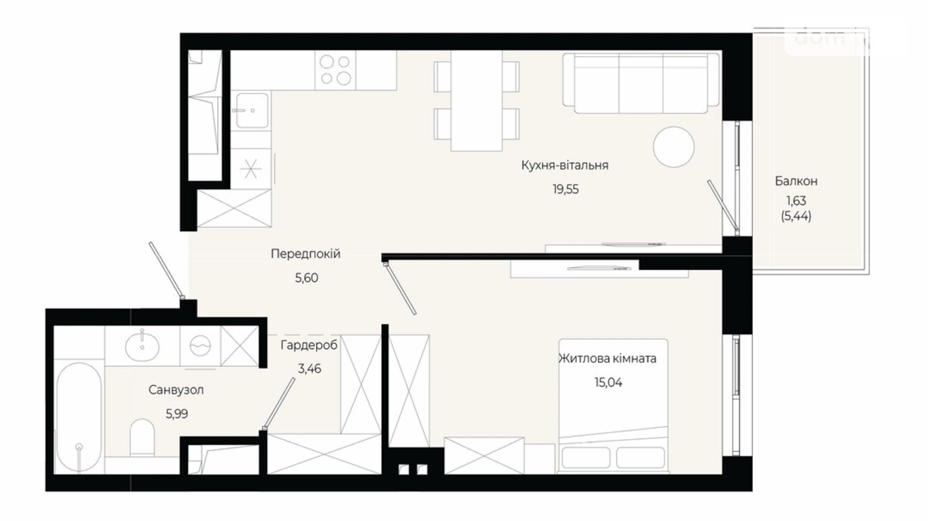 Продается 1-комнатная квартира 51.24 кв. м в Сокольниках, ул. Героев Крут - фото 2
