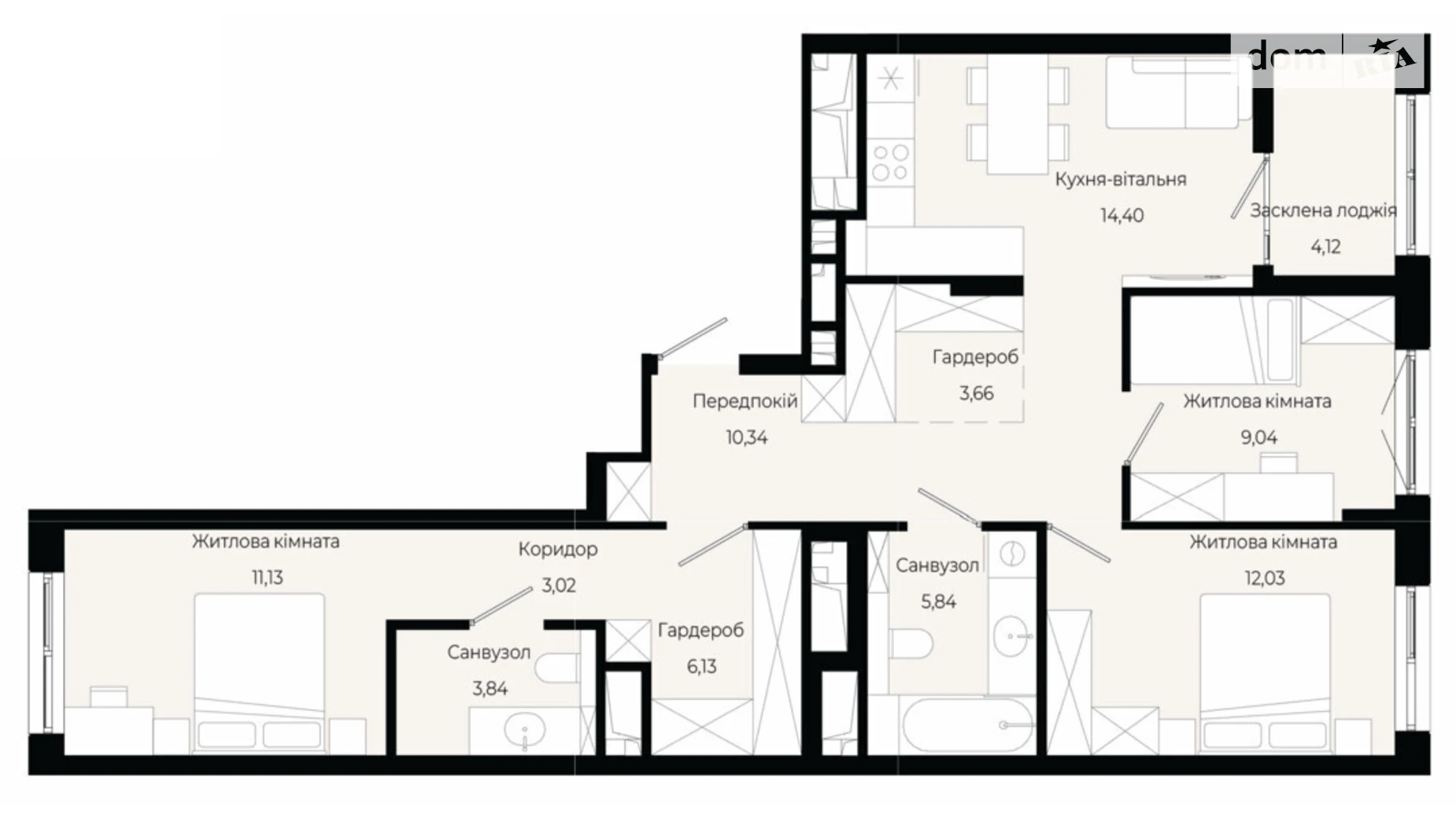 Продается 3-комнатная квартира 82.14 кв. м в Сокольниках, ул. Героев Крут - фото 2