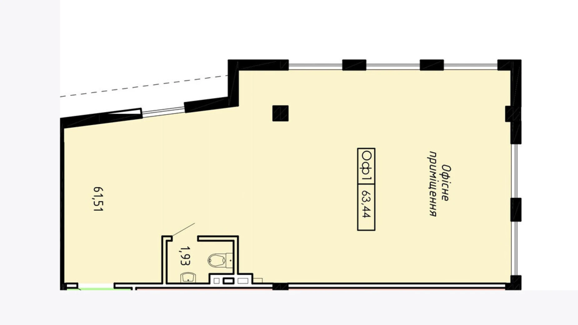 Продается офис 64.44 кв. м в бизнес-центре, цена: 126880 $ - фото 2
