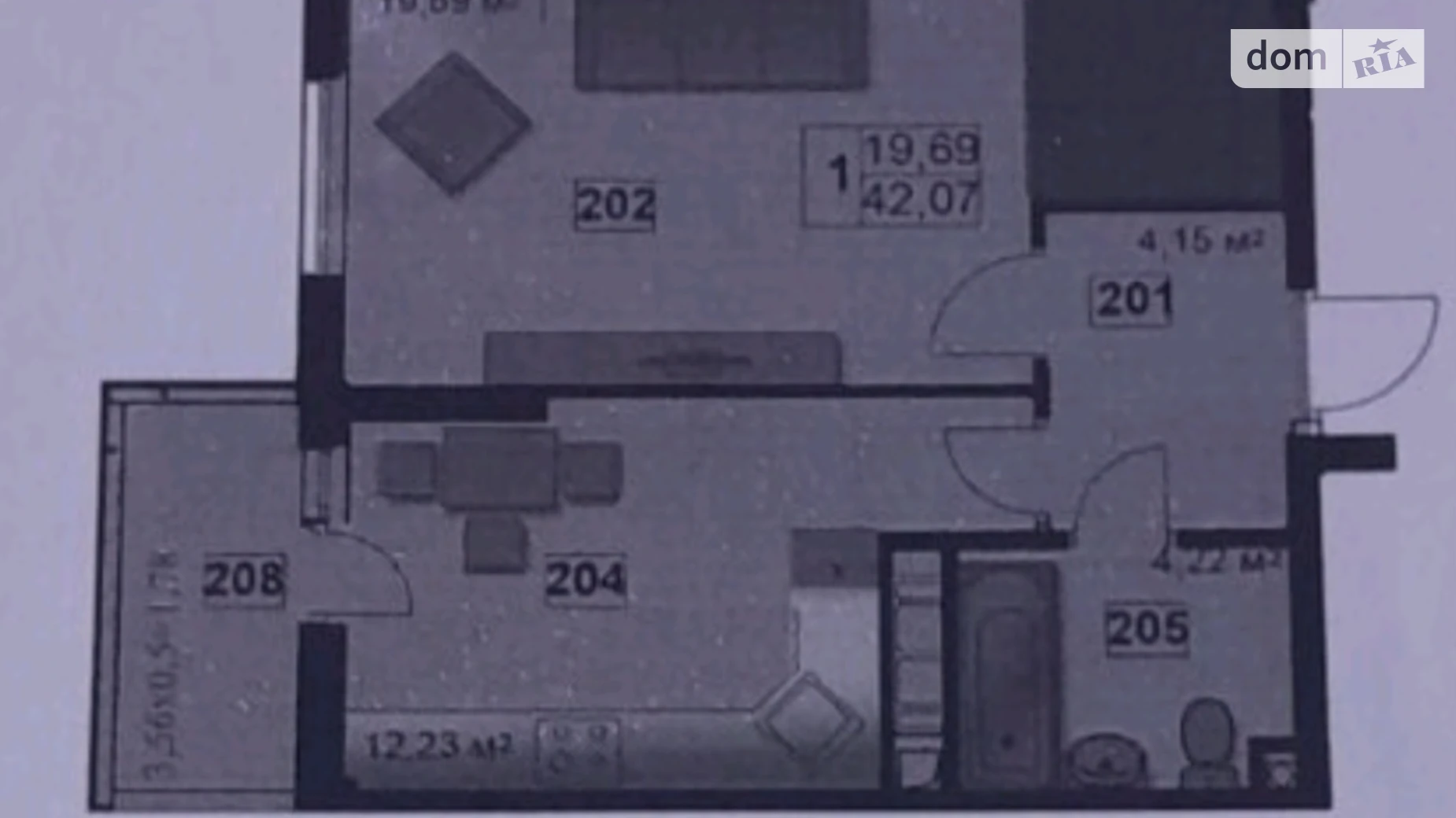 Продается 1-комнатная квартира 43 кв. м в Житомире, ул. Героев Крут, 54 - фото 5