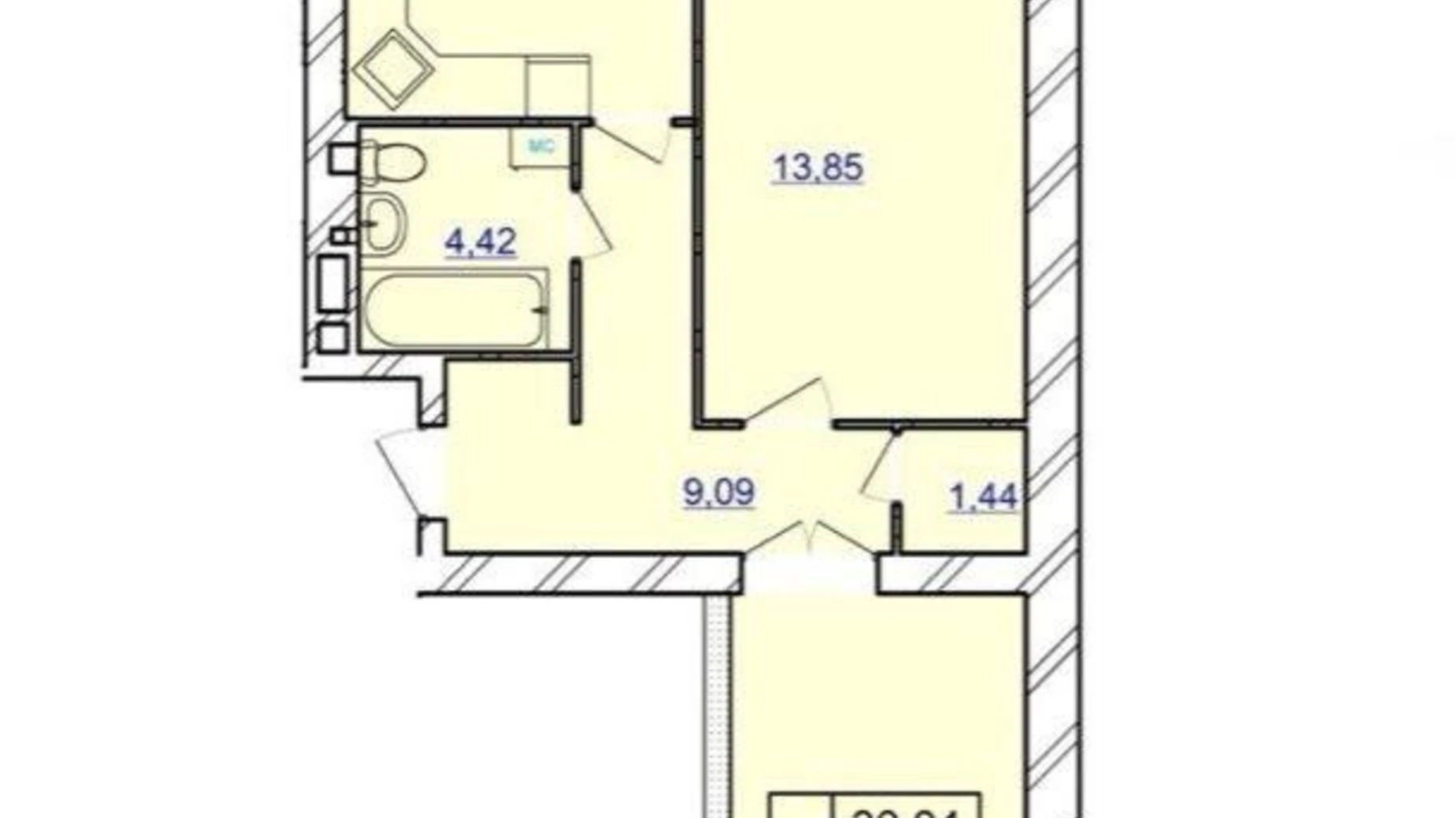 Продается 2-комнатная квартира 61 кв. м в Хмельницком, ул. Мазура Николая - фото 2