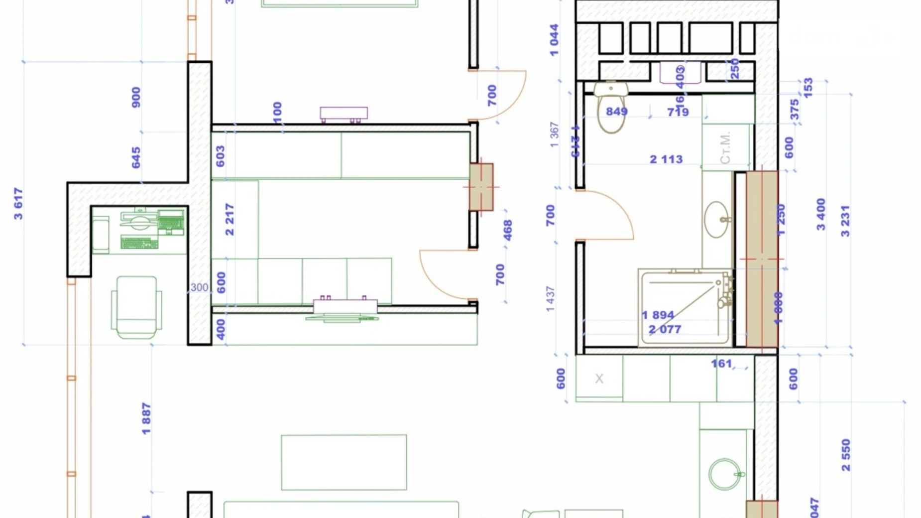 Продается 2-комнатная квартира 79.3 кв. м в, цена: 128000 $ - фото 4