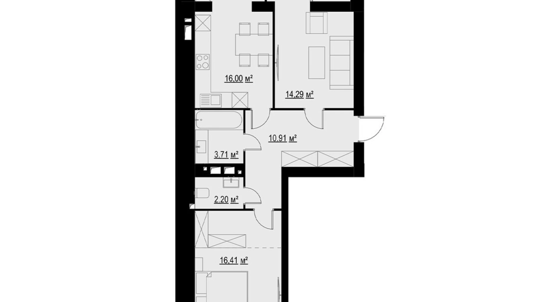 Продается 2-комнатная квартира 66.08 кв. м в Хмельницком, Старокостянтиновское шоссе, 7/2 - фото 5