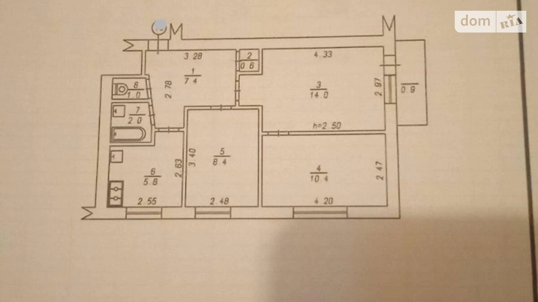 Продается 3-комнатная квартира 51 кв. м в Хмельницком, ул. Заречанская, 14/3 - фото 3