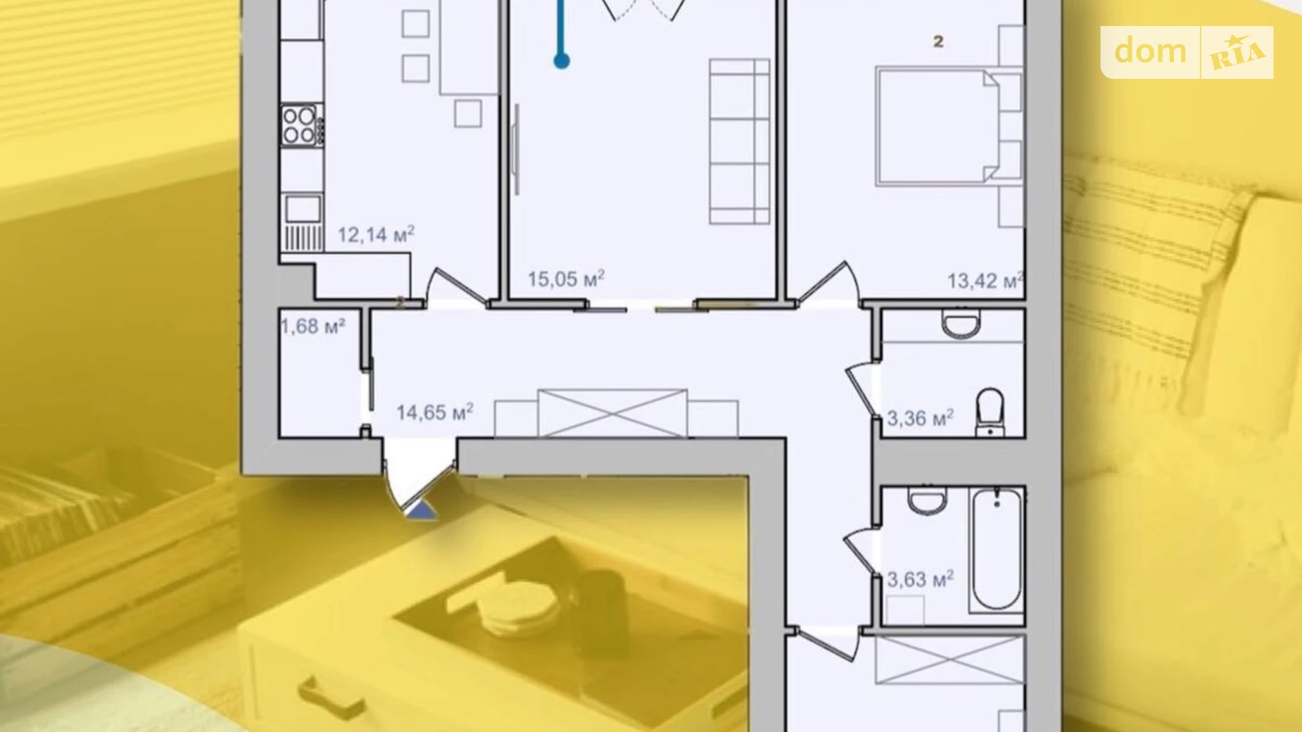 Продается 3-комнатная квартира 82 кв. м в Дрогобыче, ул. Шептицкого, 23 - фото 2