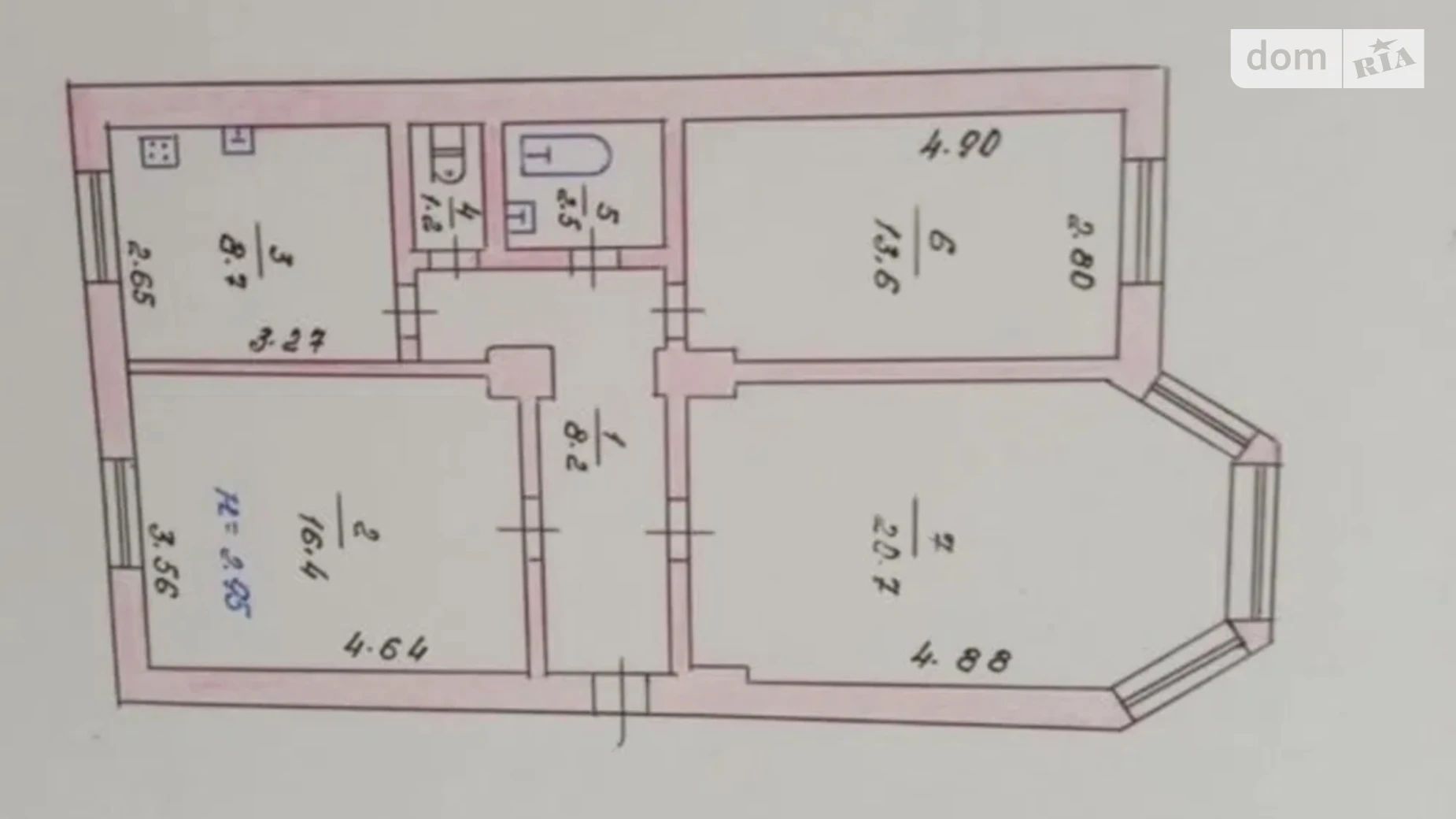 Продается 3-комнатная квартира 72 кв. м в Кривом Роге, ул. Петра Калнышевского(Харитонова), 5 - фото 5