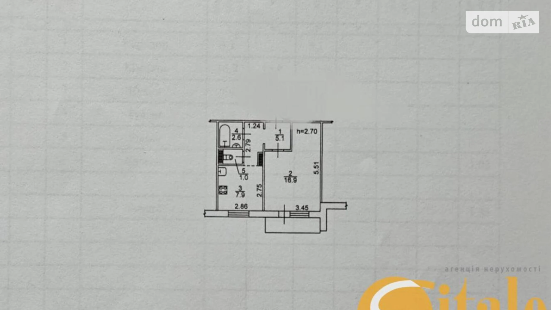 1-комнатная квартира 35 кв. м в Запорожье, ул. Запорожская - фото 5
