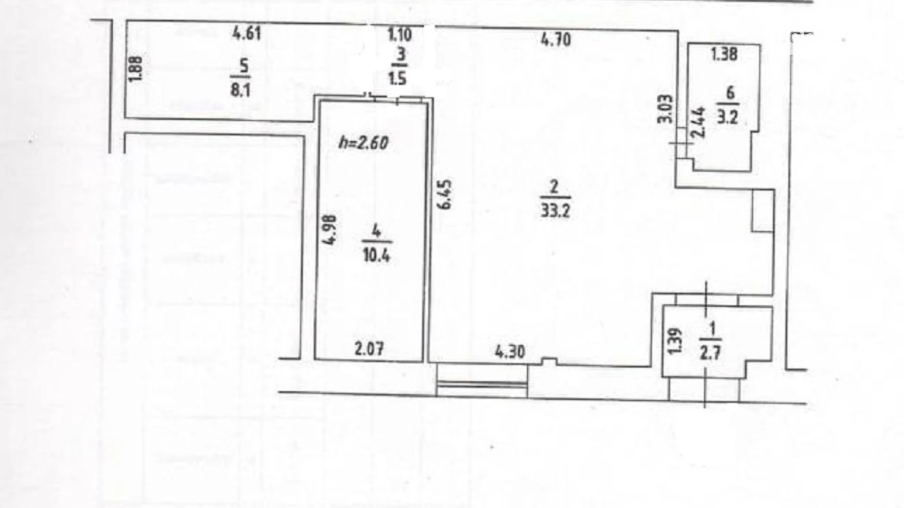 Здається в оренду приміщення вільного призначення 59.1 кв. м в 25-поверховій будівлі, цена: 500 $ - фото 2
