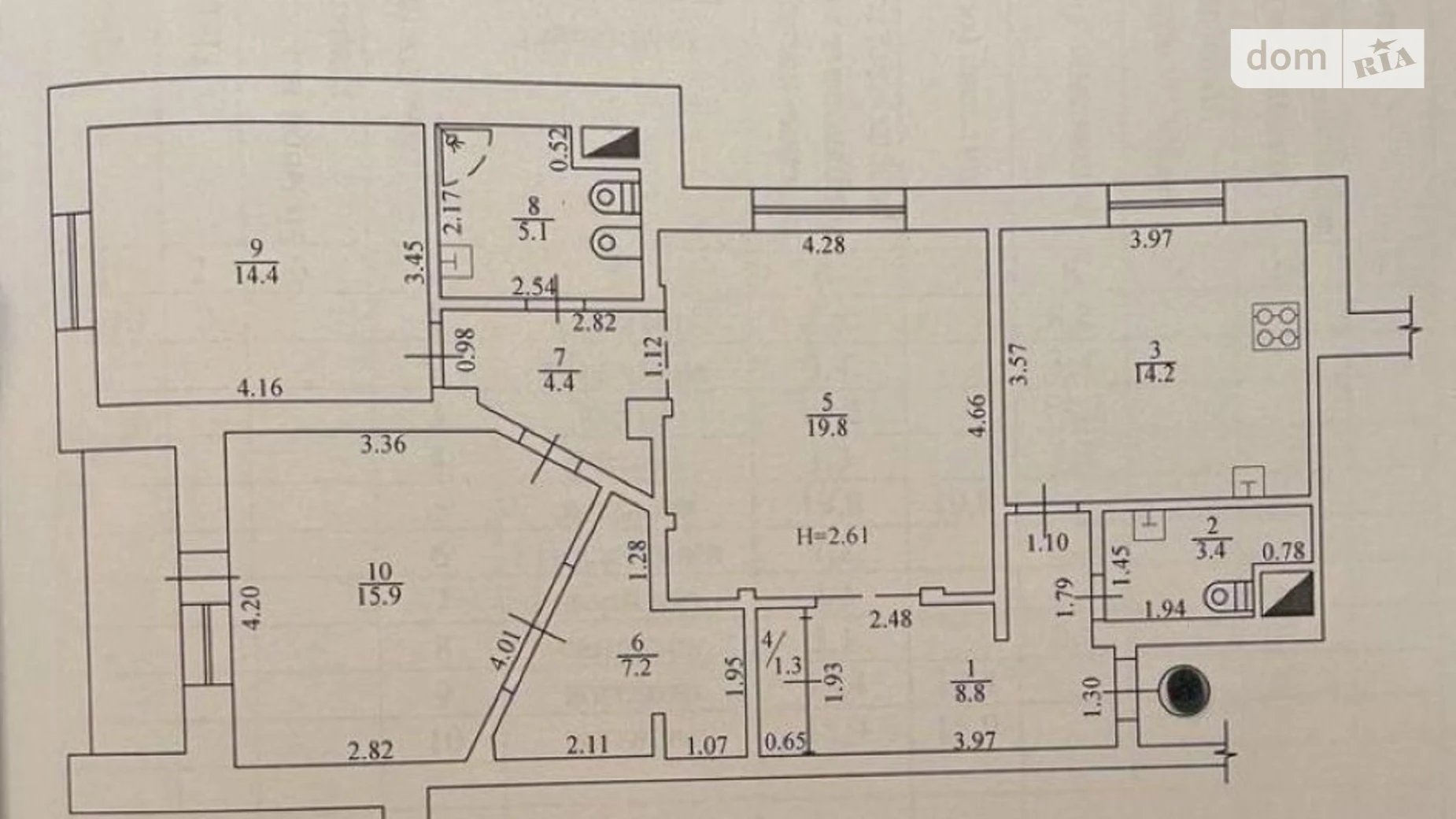 Продается 3-комнатная квартира 98.9 кв. м в Харькове, ул. Дудинской, 9 - фото 4