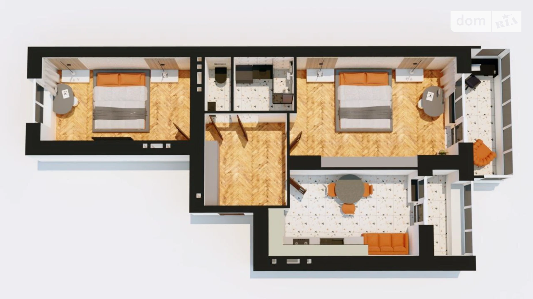 Продается 2-комнатная квартира 70.8 кв. м в Львове, ул. Богдана-Игоря Антонича, 5Б - фото 2
