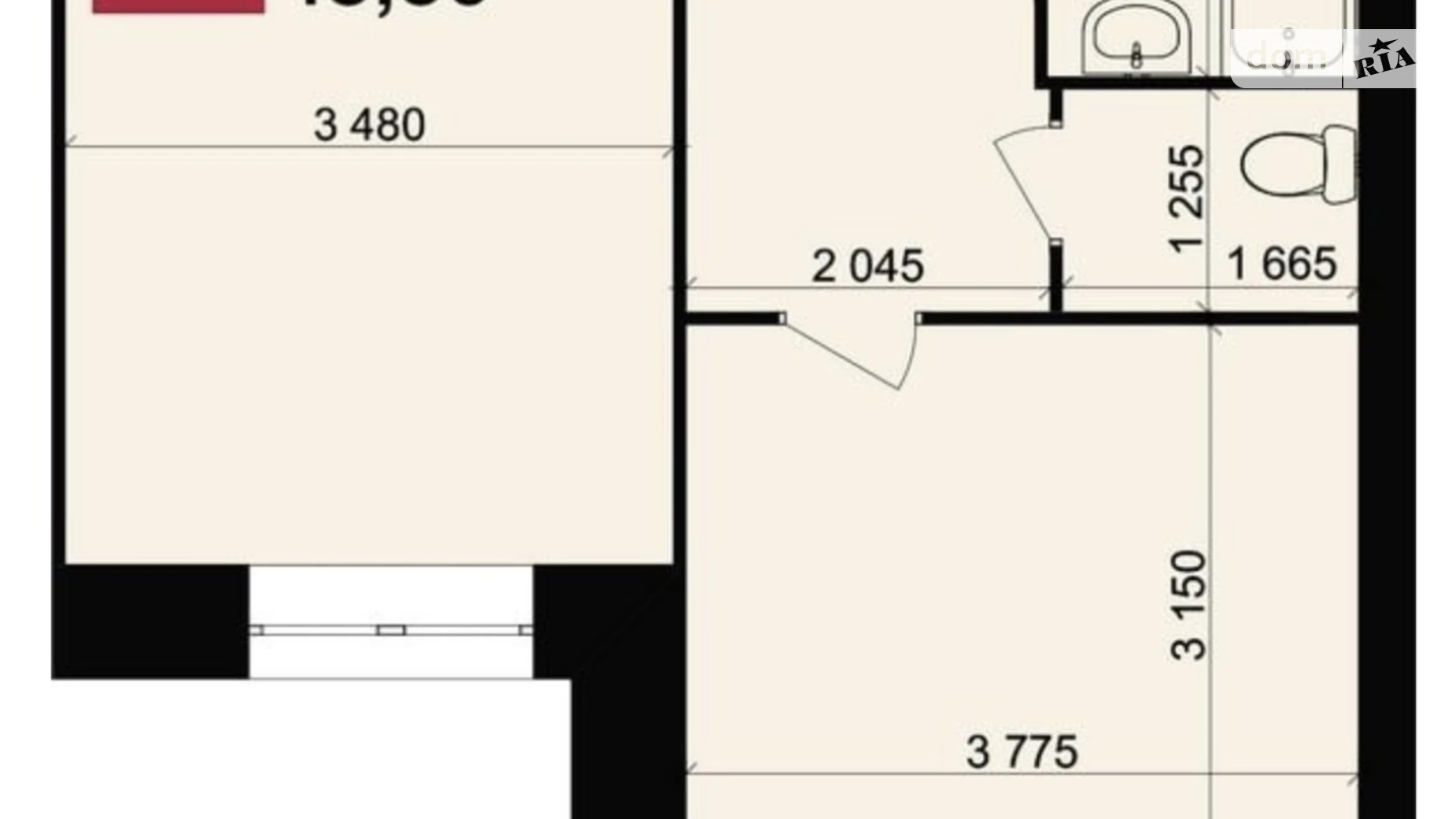 Продается 1-комнатная квартира 44 кв. м в Хмельницком, ул. Александра Кушнирука(Гастелло), 15/1 - фото 2