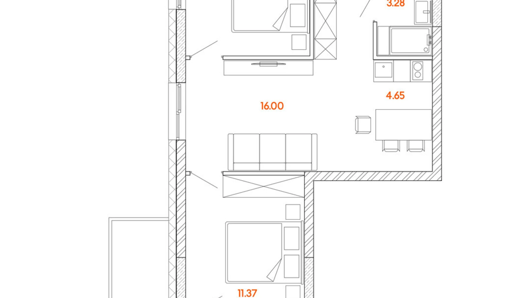 Продается 3-комнатная квартира 58.34 кв. м в Киеве, просп. Оболонский, 18 - фото 2