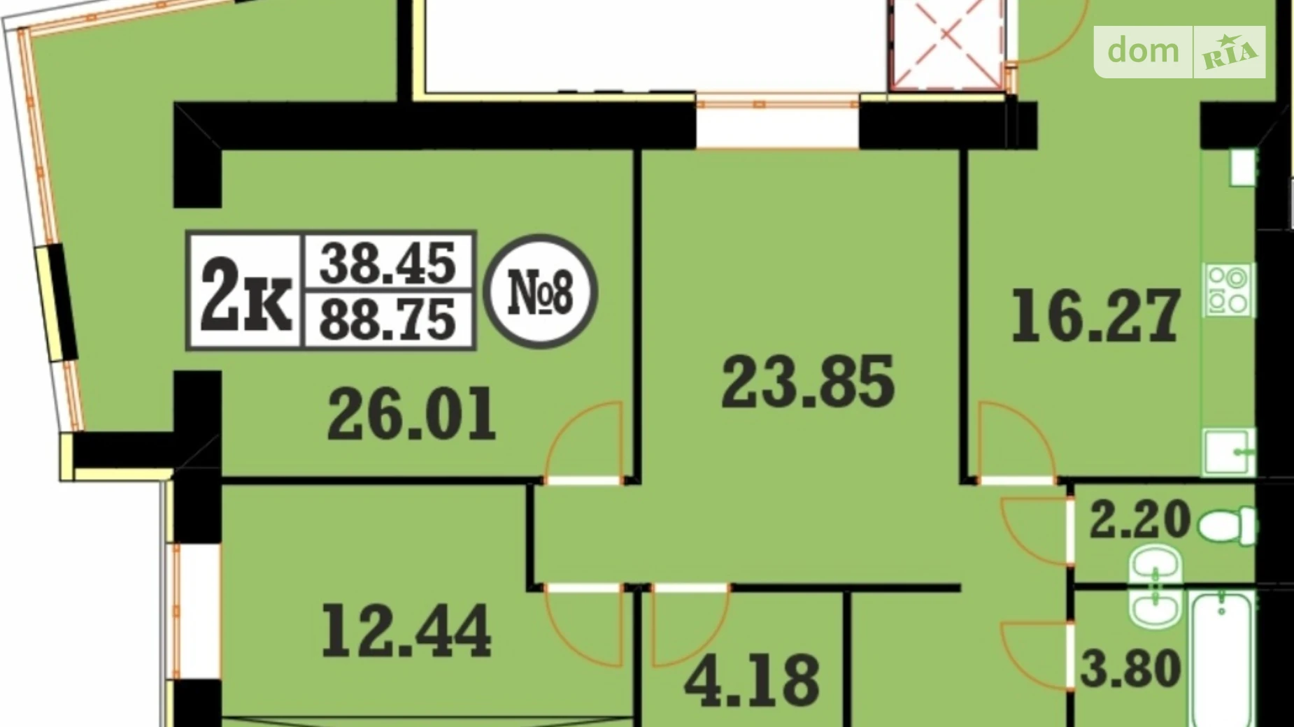 Продается 3-комнатная квартира 89 кв. м в Хмельницком, ул. Заречанская, 3/3В - фото 4