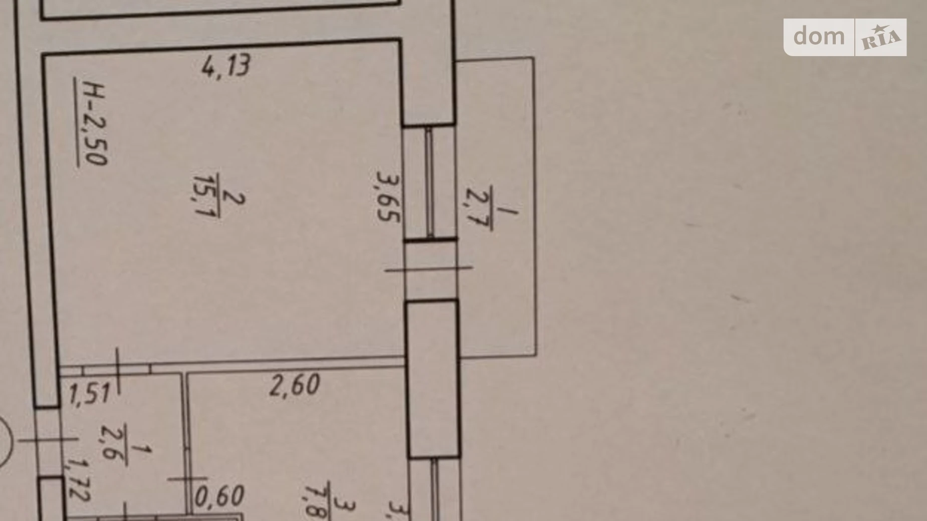 Продается 1-комнатная квартира 29.51 кв. м в, цена: 25000 $ - фото 2