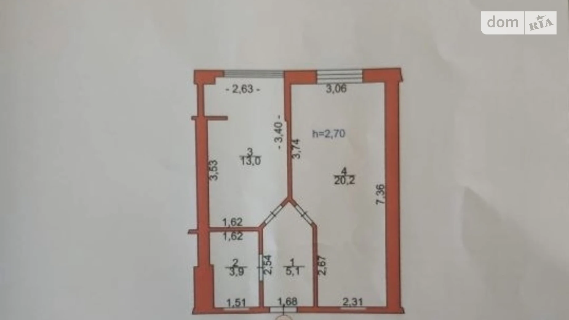 Продается 1-комнатная квартира 42.2 кв. м в Струмовке, цена: 61000 $ - фото 2