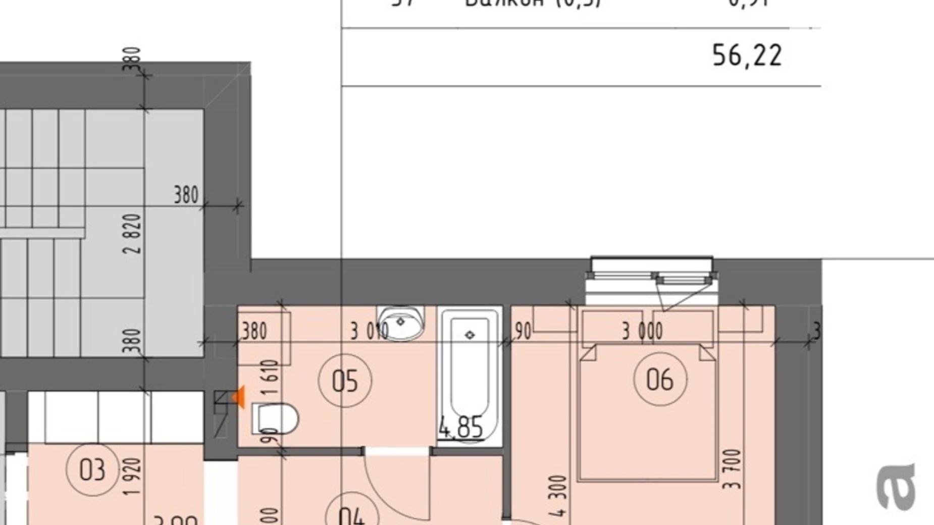 Продается 2-комнатная квартира 55 кв. м в, цена: 48400 $ - фото 4
