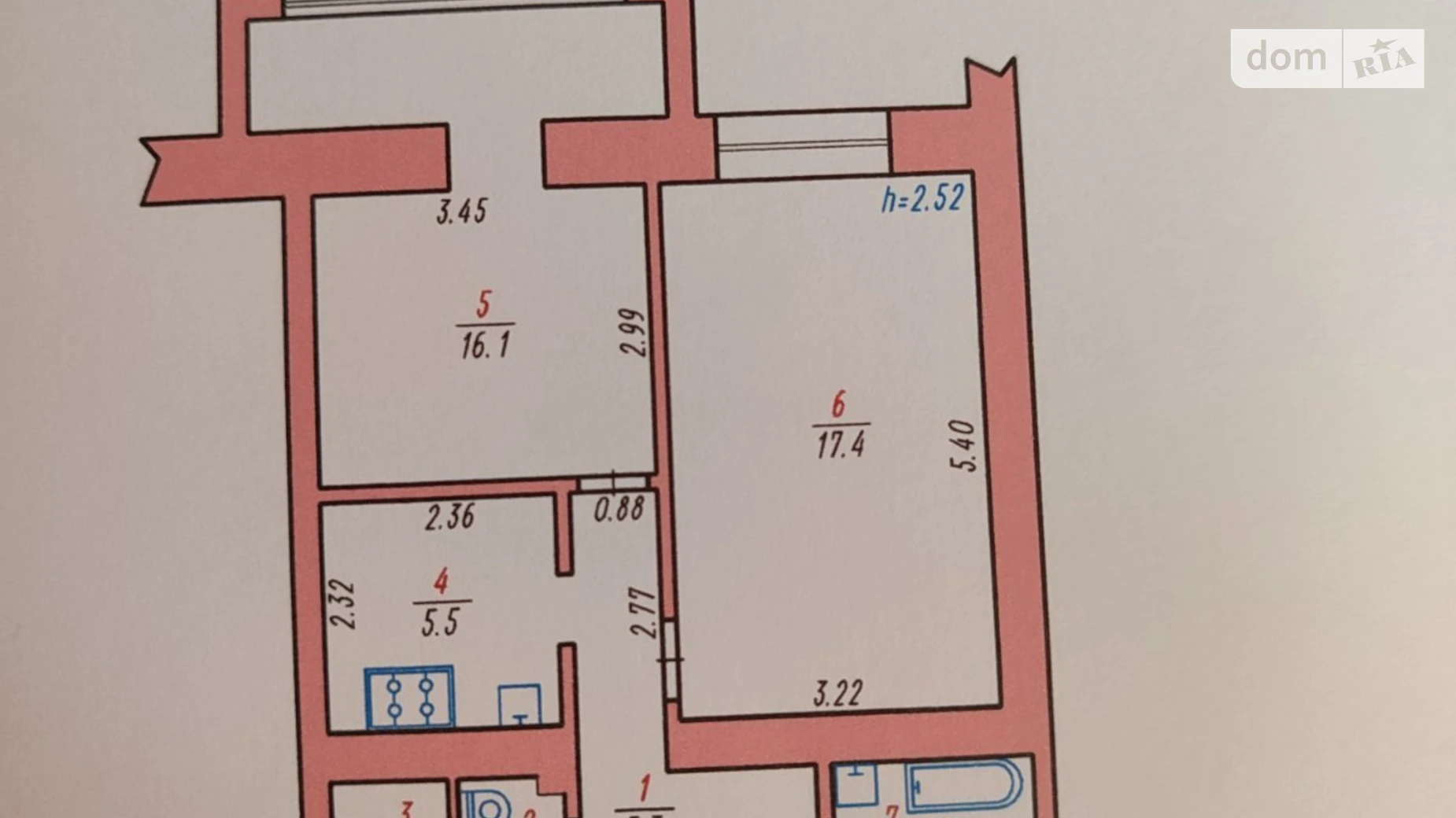 Продається 2-кімнатна квартира 48.8 кв. м у Хмельницькому, просп. Миру, 42 - фото 5