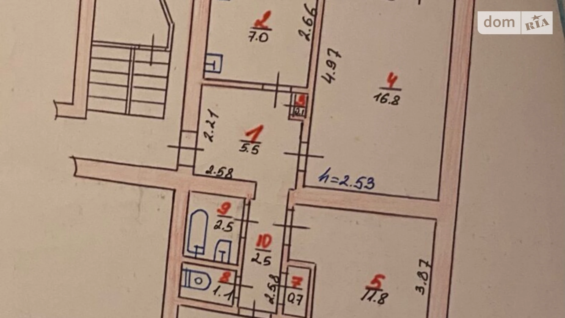 Продается 3-комнатная квартира 57.6 кв. м в Хмельницком, пер. Героев-пограничников(Некрасова), 3 - фото 2