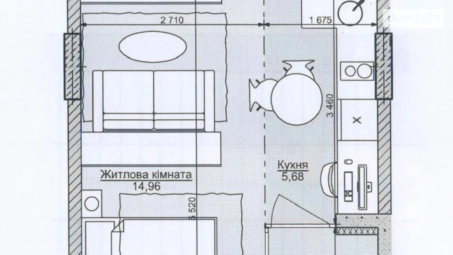 Продается 1-комнатная квартира 31.3 кв. м в Киеве, ул. Юрия Липы, 6 - фото 2