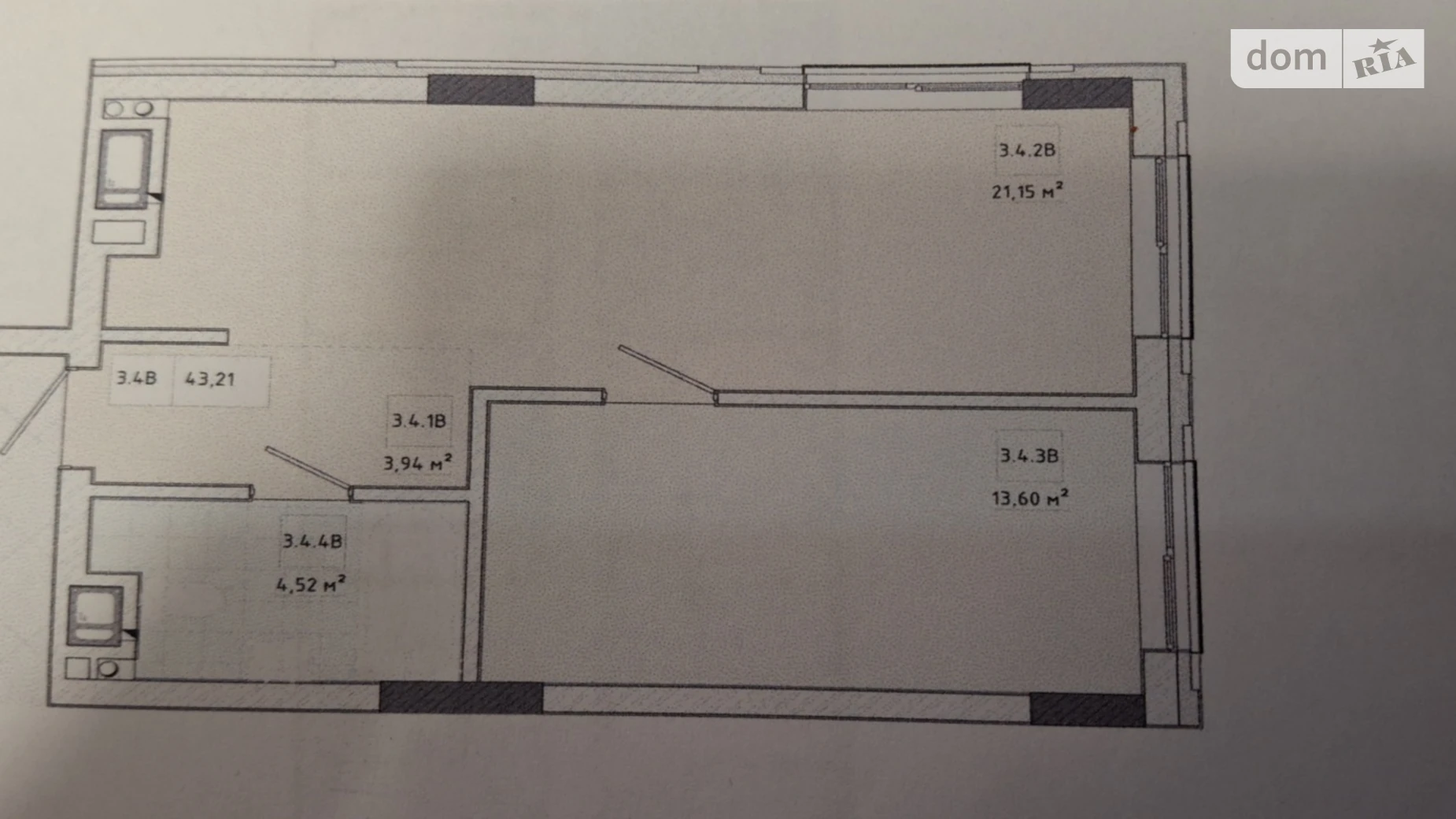 Продается 1-комнатная квартира 44 кв. м в Львове, ул. Трускавецкая, 1 - фото 4