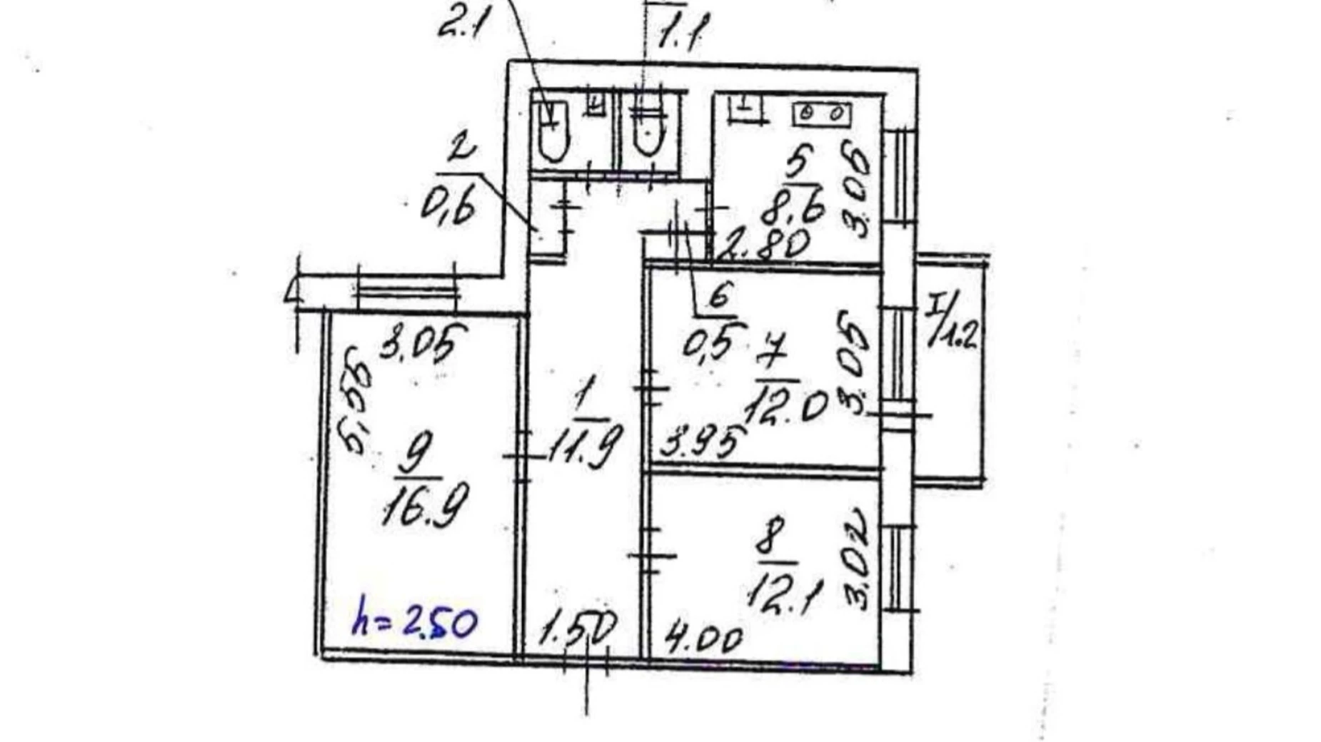 Продается 3-комнатная квартира 67 кв. м в Днепре, ул. Солнечная Набережная(Малиновского Маршала) - фото 2