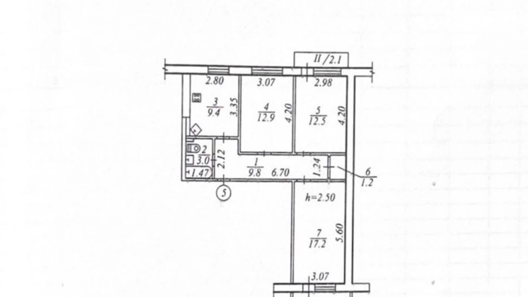 Продается 3-комнатная квартира 72.9 кв. м в Днепре, просп. Мира, 95 - фото 2