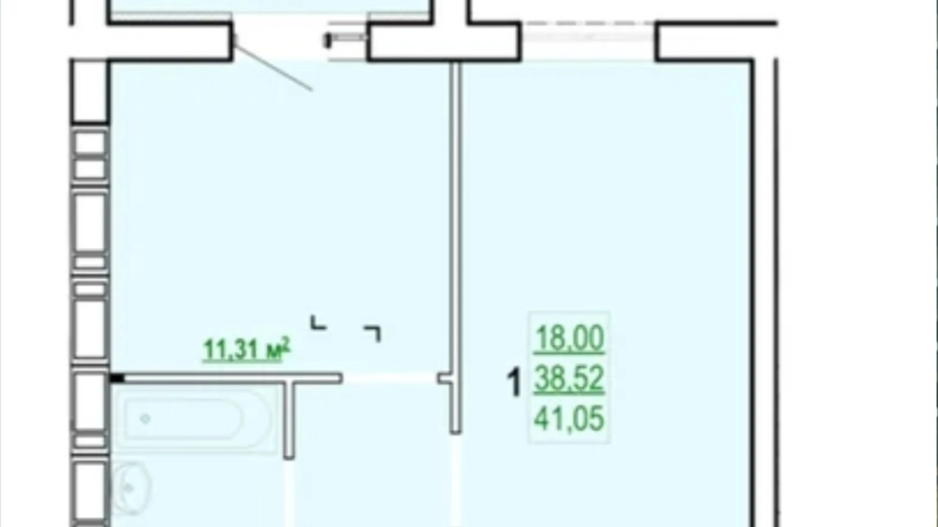 Продается 1-комнатная квартира 41.05 кв. м в Харькове, ул. Полтавский Шлях, 18 - фото 2