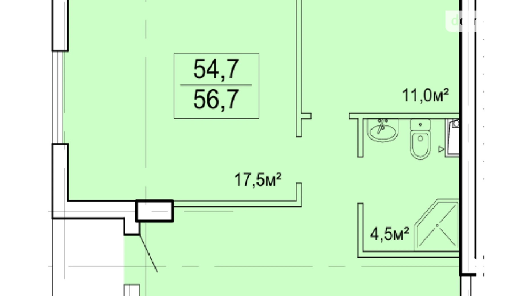Продається 2-кімнатна квартира 56.7 кв. м у Одесі, пров. Ванний - фото 4