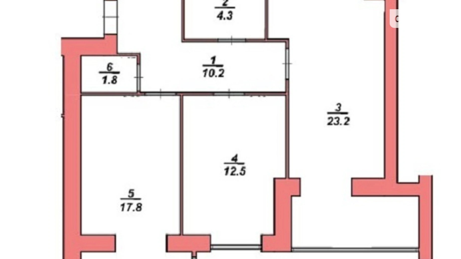 Продается 2-комнатная квартира 69.8 кв. м в Хмельницком, ул. Тернопольская, 13/6А - фото 3