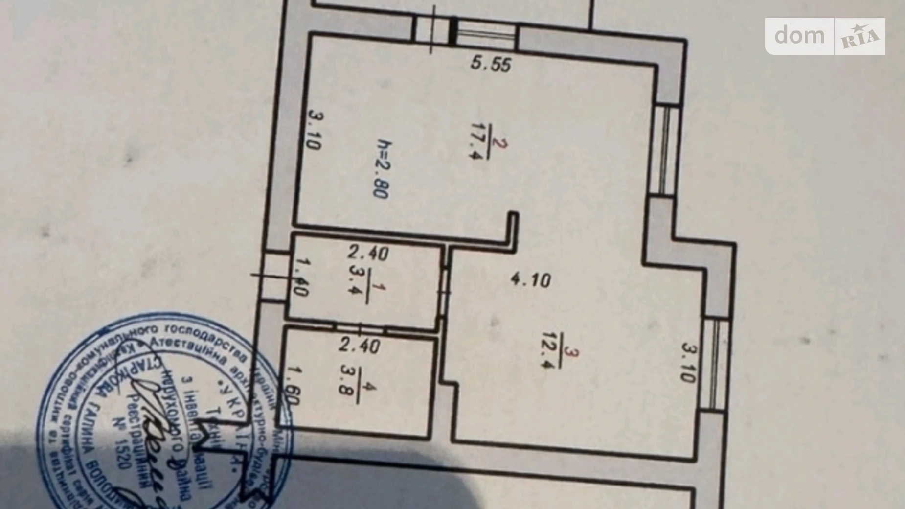 Продается 1-комнатная квартира 39 кв. м в, цена: 49900 $ - фото 3