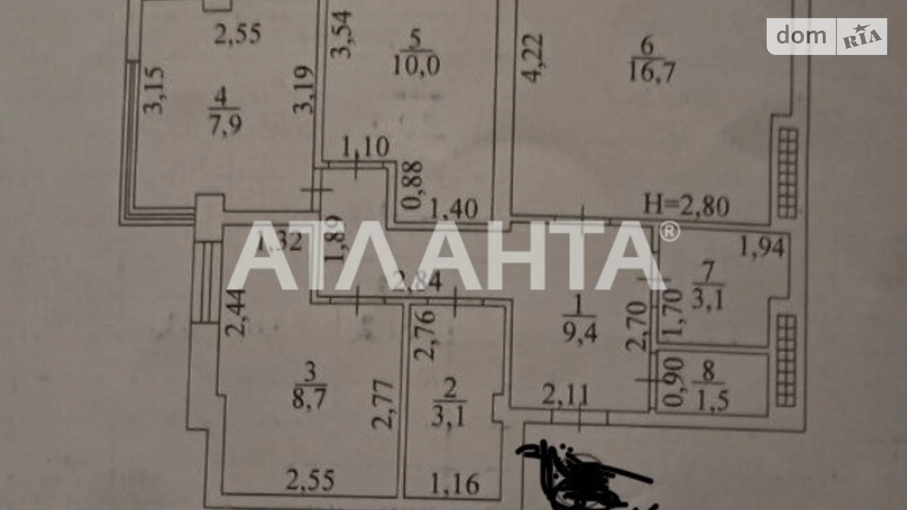Продается 3-комнатная квартира 67 кв. м в Одессе, ул. Геннадия Афанасьева(Генерала Цветаева) - фото 2
