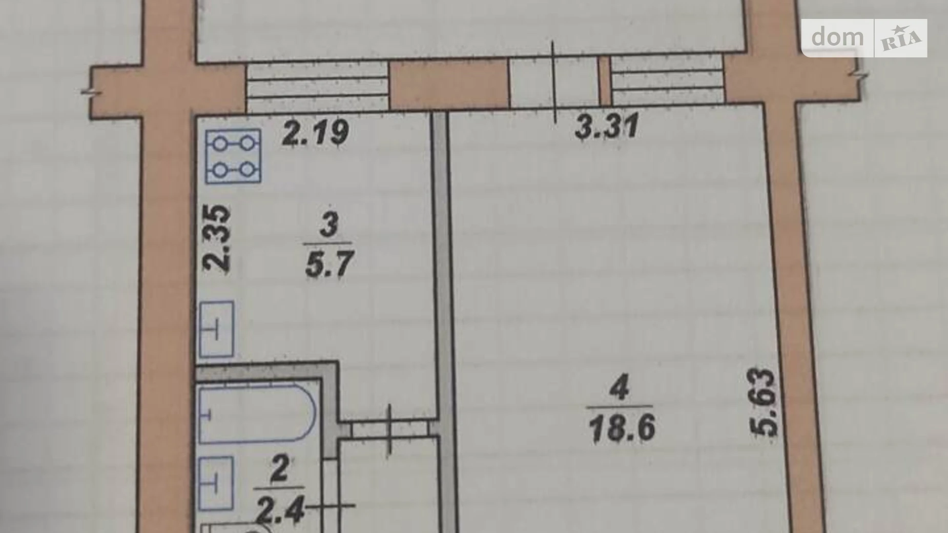 Продається 1-кімнатна квартира 37 кв. м у Житомирі, вул. Михайла Грушевського, 50/81 - фото 2