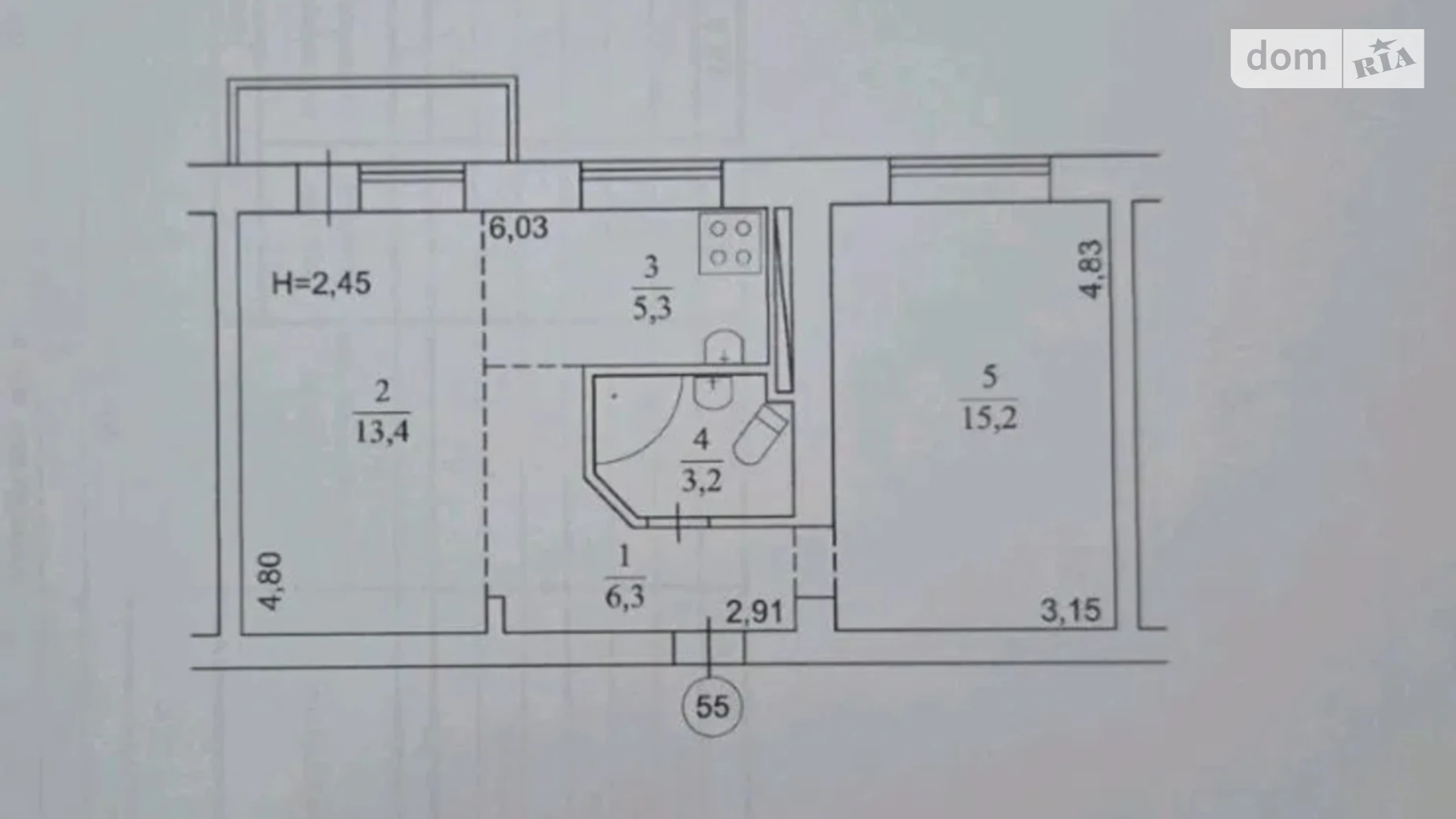 Продается 2-комнатная квартира 45.4 кв. м в Киеве, Харьковское шоссе, 9 - фото 4