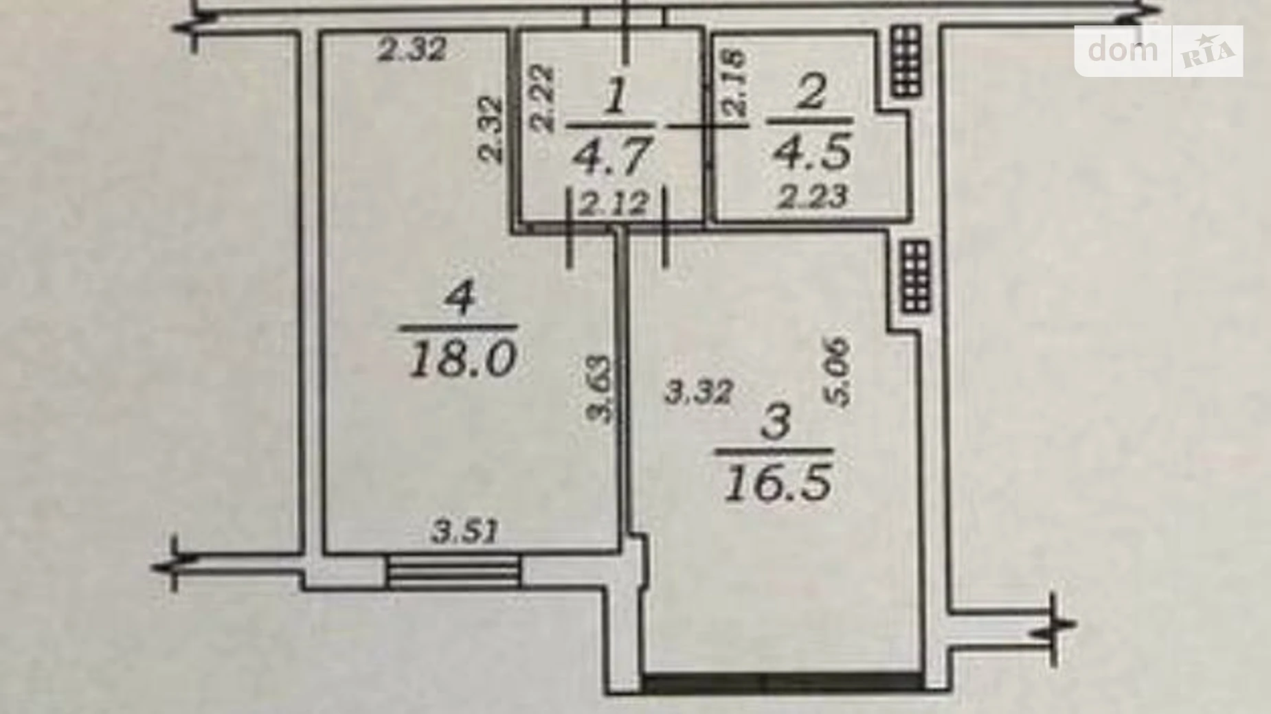 Продается 1-комнатная квартира 43.7 кв. м в Крыжановка, ул. Николаевская, 3Г - фото 2