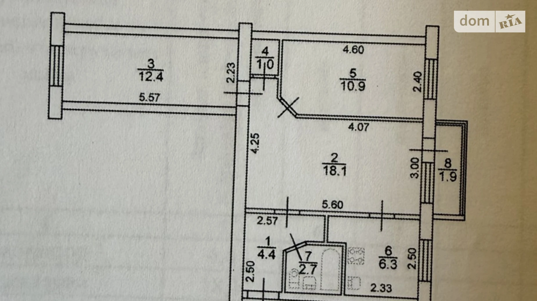 Продается 3-комнатная квартира 57.7 кв. м в Киеве, ул. Кирилловская, 115 корпус 1 - фото 2