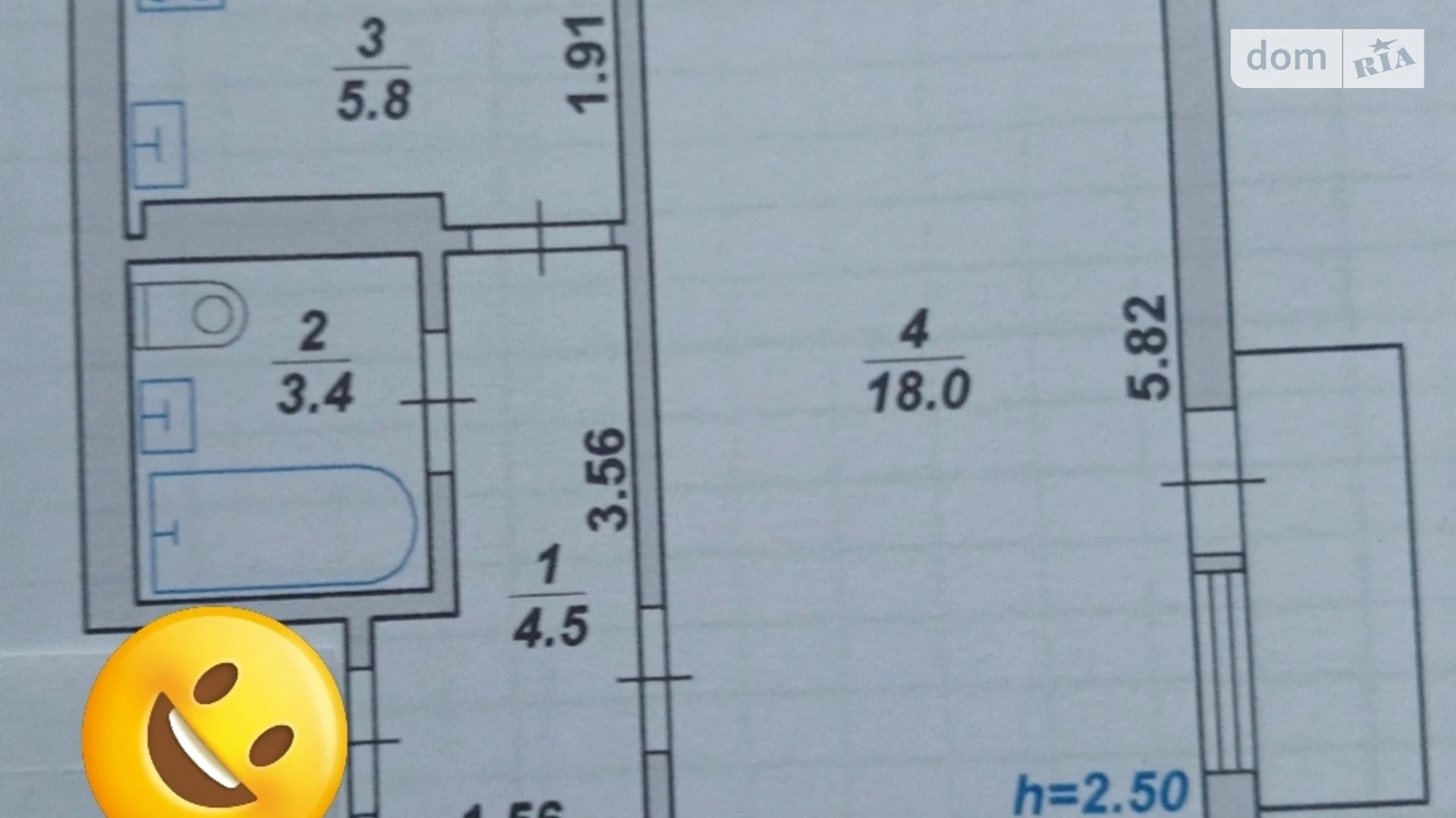 Продается 1-комнатная квартира 33 кв. м в Житомире, ул. Ивана Мазепы - фото 3