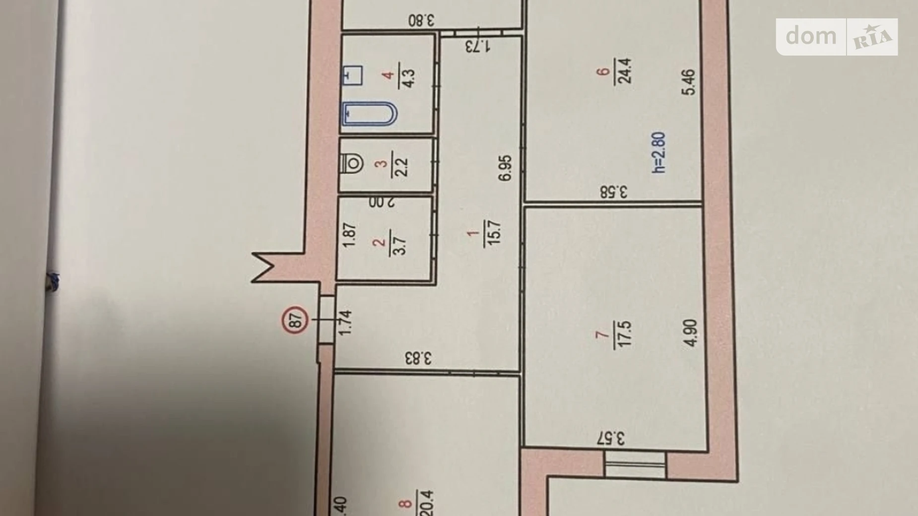Продается 3-комнатная квартира 108.3 кв. м в Черткове, ул. Железнодорожная, 35 - фото 2