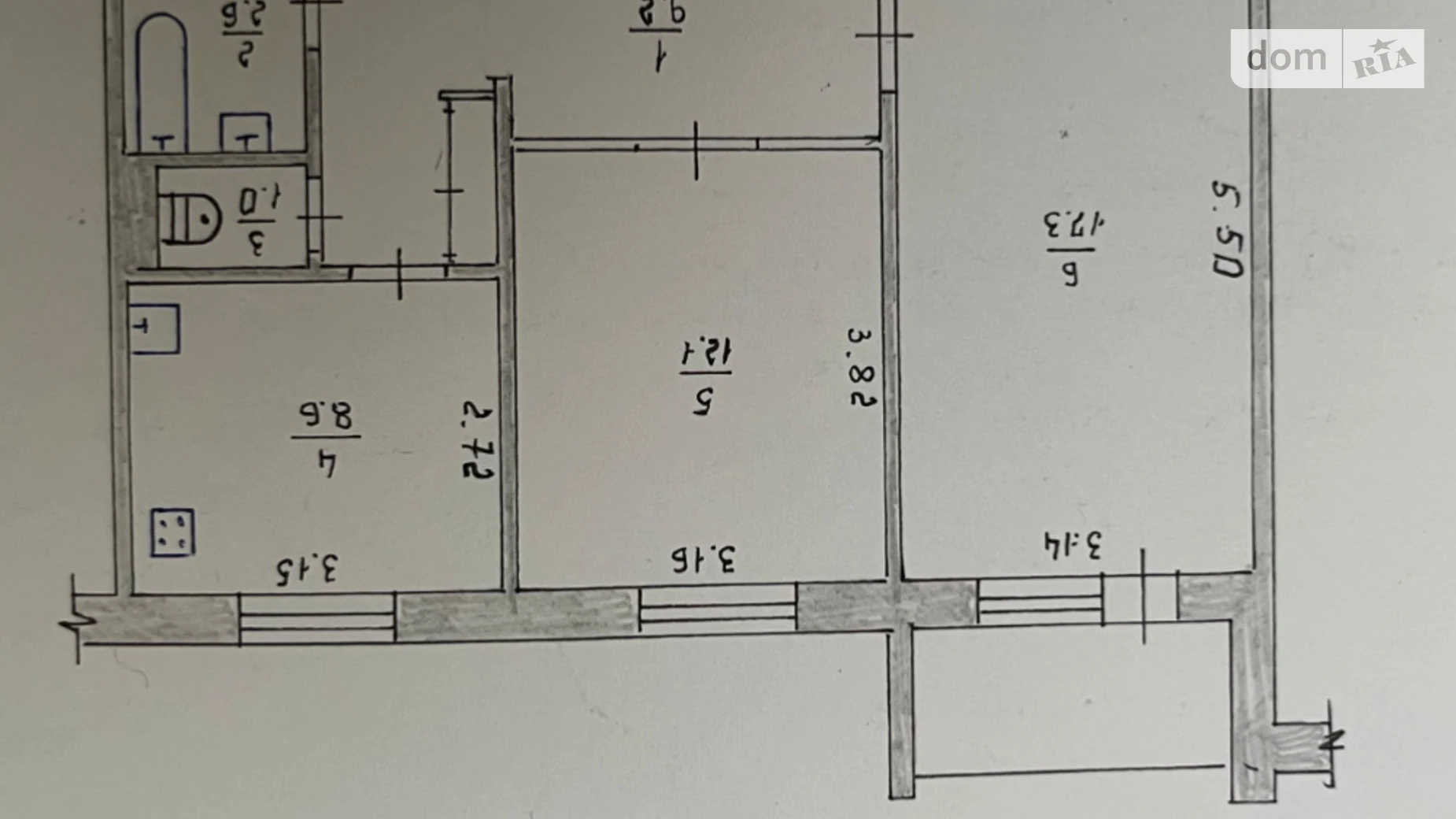 Продается 2-комнатная квартира 52.7 кв. м в Житомире, ул. Крошенская, 49 - фото 4