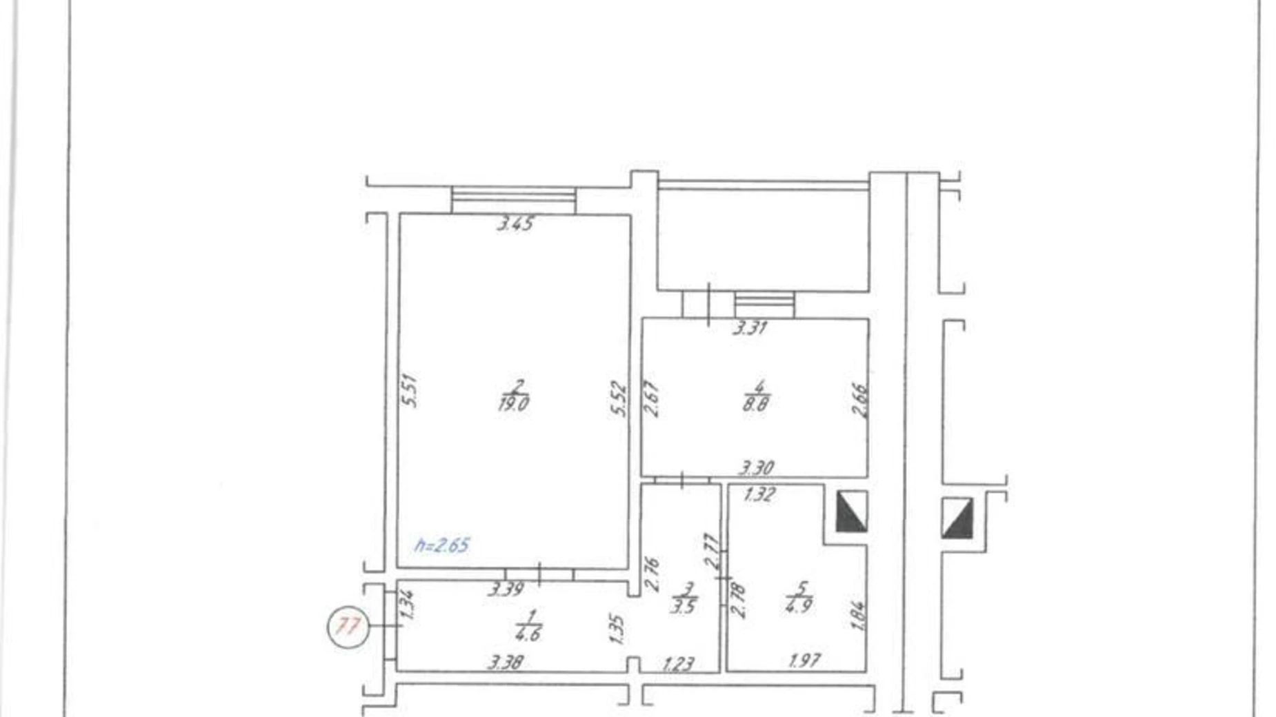 Продается 1-комнатная квартира 43.2 кв. м в Рассошенцах, ул. Родниковая - фото 3