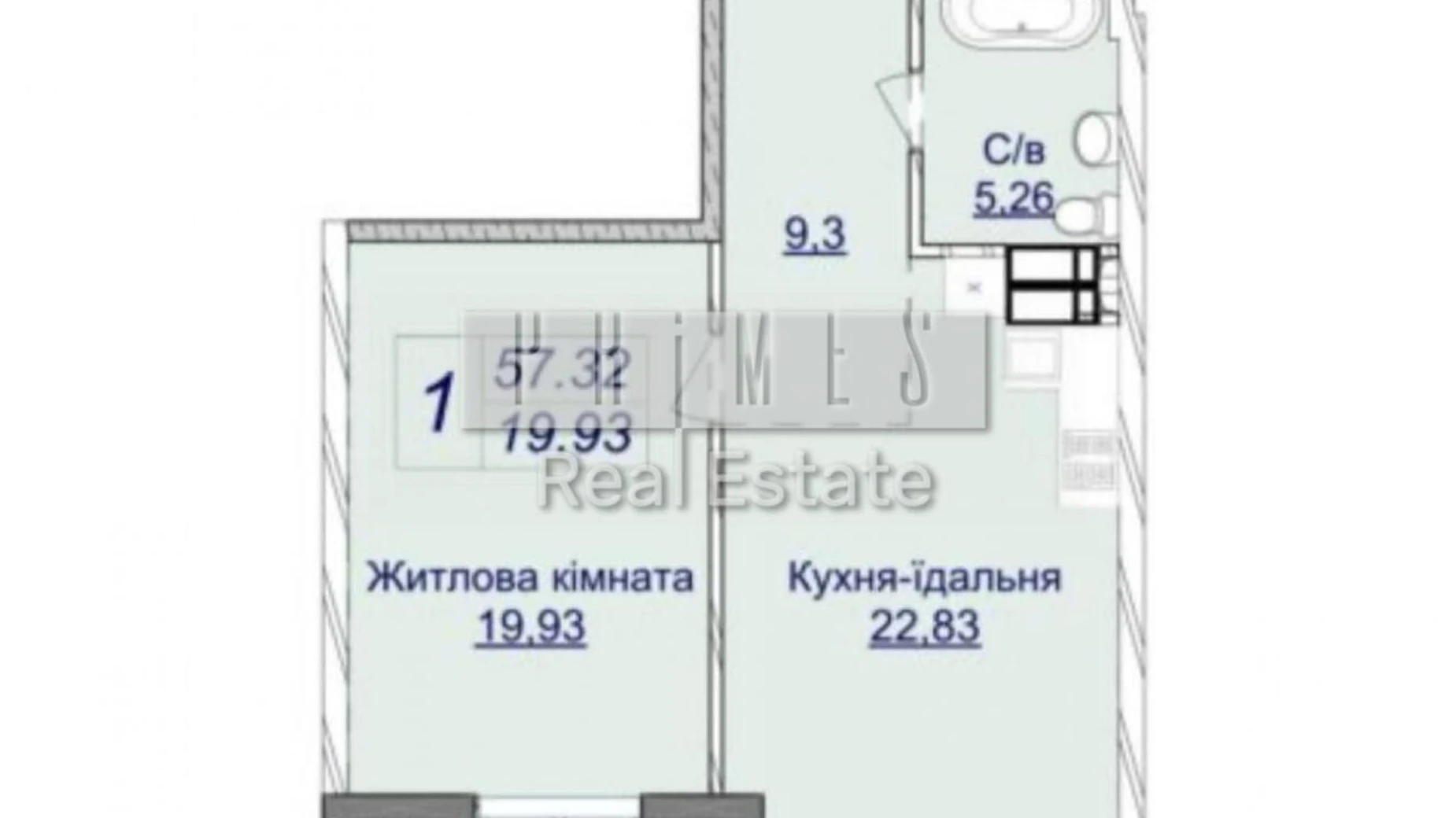 Продается 1-комнатная квартира 57.32 кв. м в Киеве, ул. Андрея Верхогляда(Драгомирова), 26 - фото 5