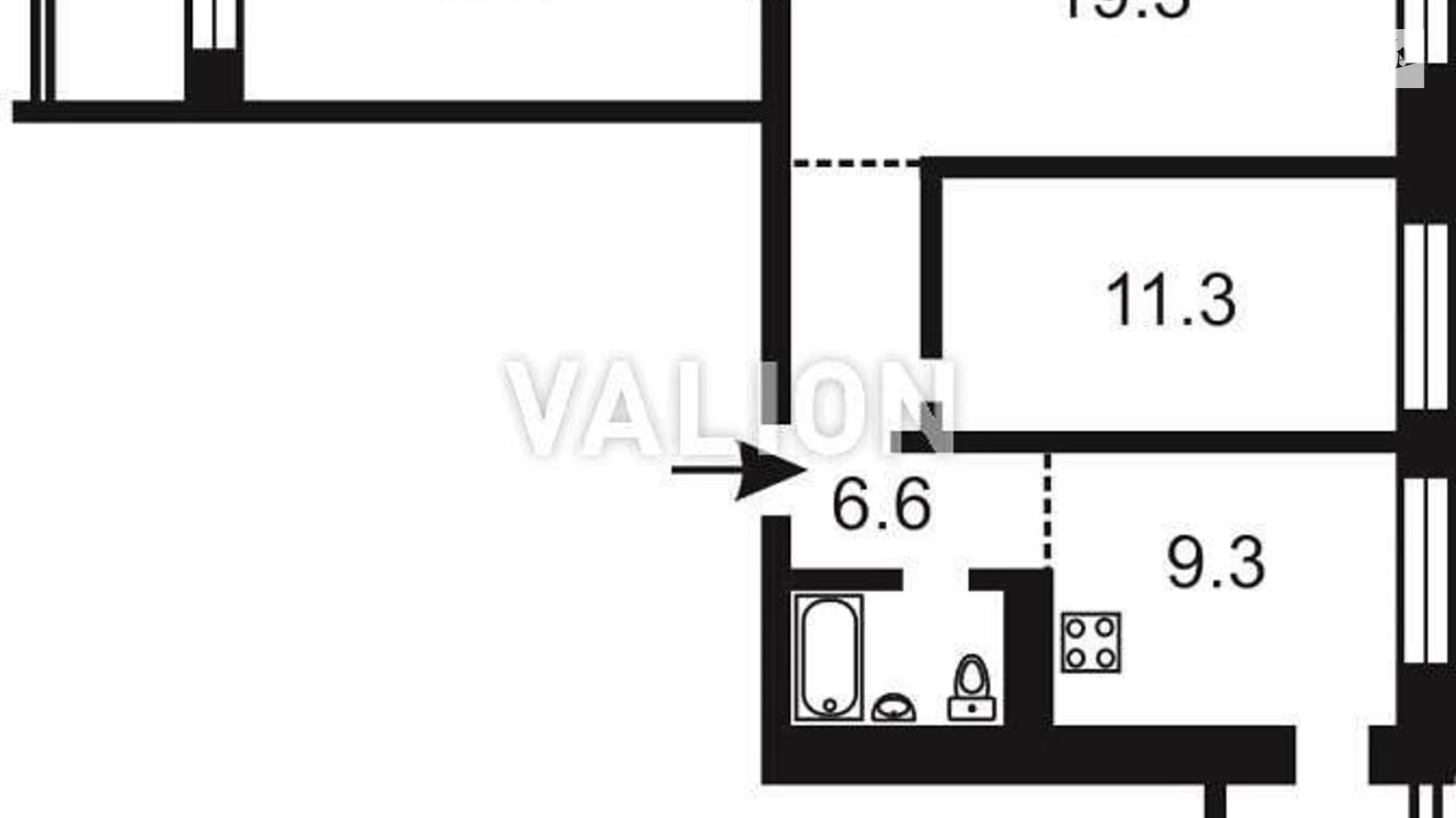 Продается 3-комнатная квартира 68 кв. м в Киеве, Харьковское шоссе, 2 - фото 5