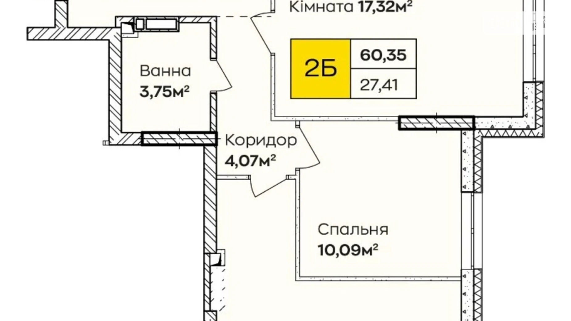 Продається 2-кімнатна квартира 60 кв. м у Києві, вул. Івана Кочерги, 17А - фото 3