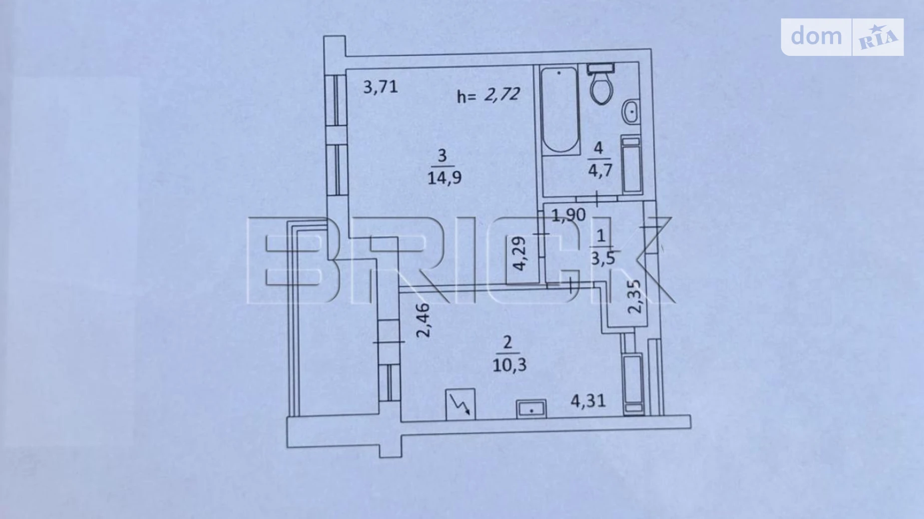 Продается 1-комнатная квартира 39.3 кв. м в Киеве, ул. Владимира Сосюры, 6Б - фото 4