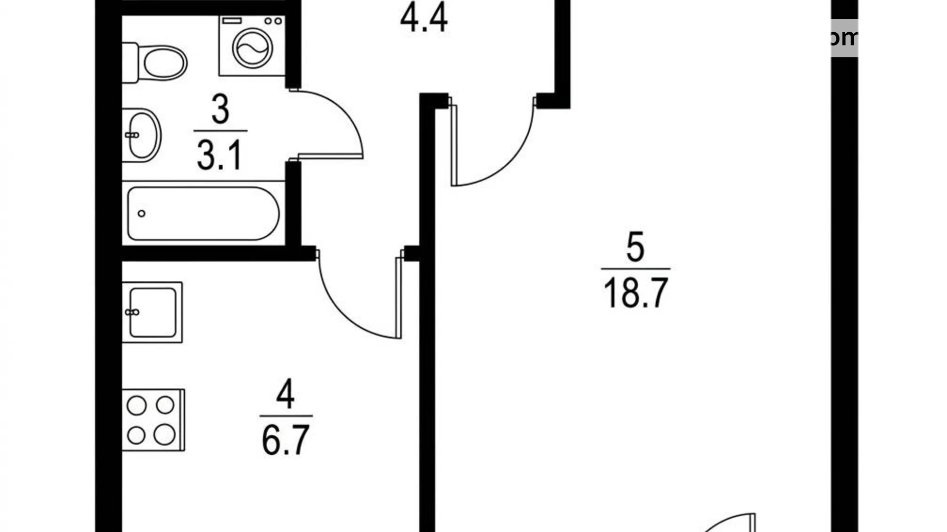 Продається 1-кімнатна квартира 36.2 кв. м у Києві, вул. Романа Ратушного(Волгоградська), 18 - фото 2