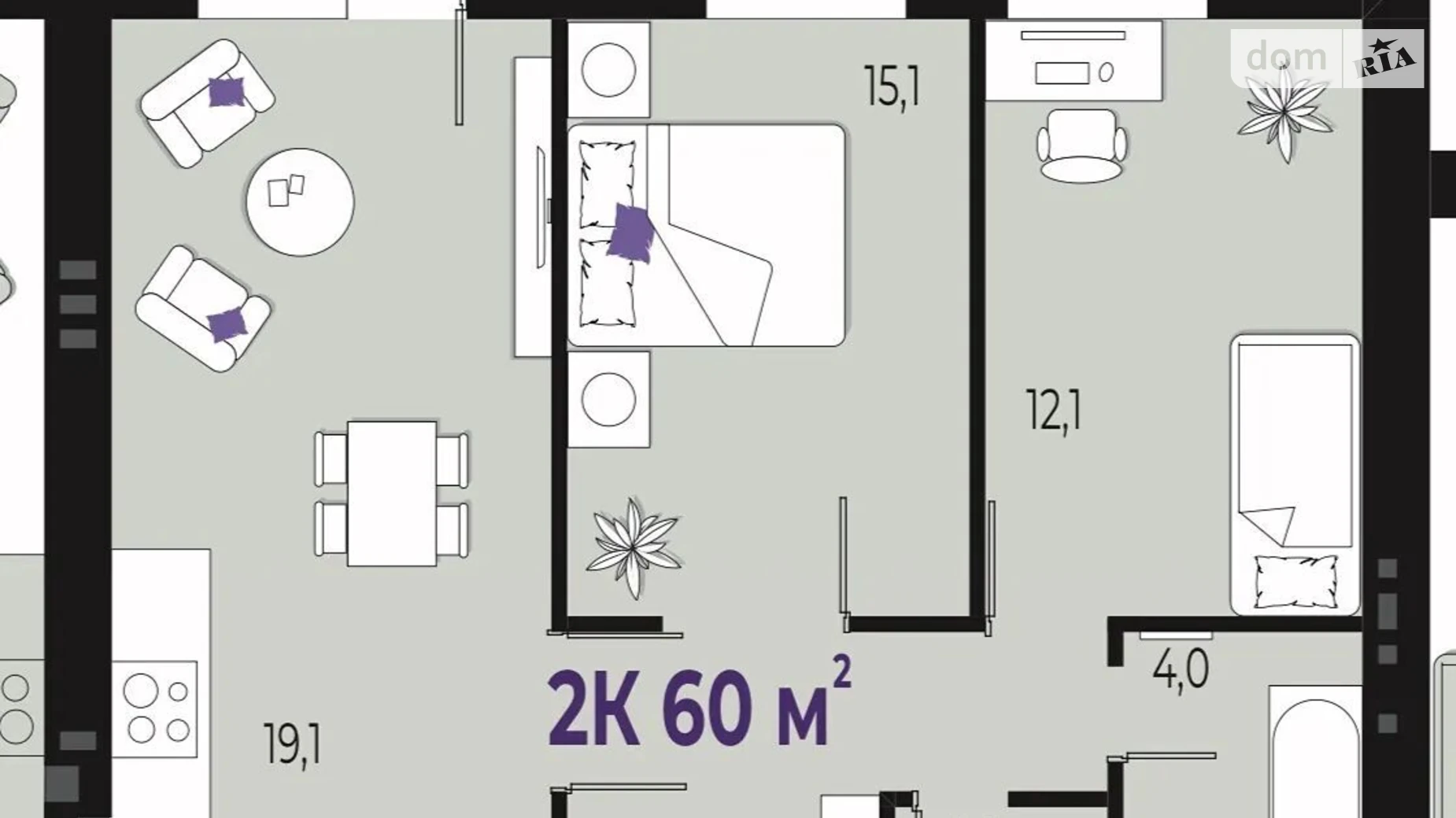 Продается 2-комнатная квартира 60 кв. м в Волчинце, ул. Тараса Шевченко - фото 4