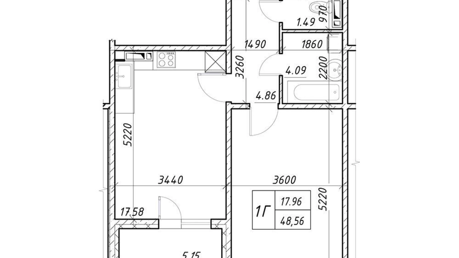 Продается 1-комнатная квартира 49 кв. м в Киеве, ул. Мелиоративная, 18А - фото 2